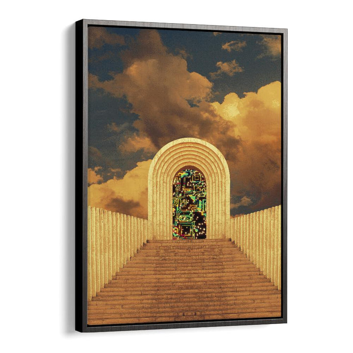 Portal By Cosmo Zach Surreal Art Prints Surrealism in Black Floater Frame