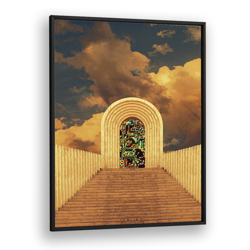 Portal By Cosmo Zach Surreal Art Prints Surrealism in Black Plain Frame