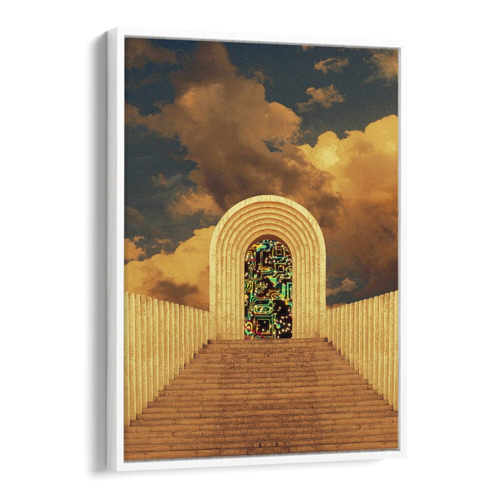 Portal By Cosmo Zach Surreal Art Prints Surrealism in White Floater Frame