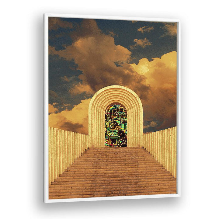 Portal By Cosmo Zach Surreal Art Prints Surrealism in White Plain Frame