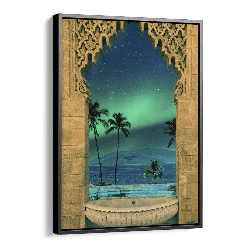 Portal In To The Night By Cosmo Zach Surreal Art Prints Surrealism in Black Floater Frame