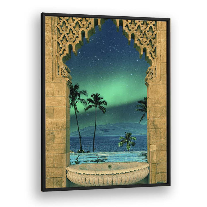 Portal In To The Night By Cosmo Zach Surreal Art Prints Surrealism in Black Plain Frame