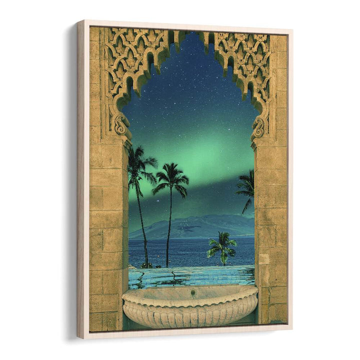 Portal In To The Night By Cosmo Zach Surreal Art Prints Surrealism in Oak Wood Floater Frame