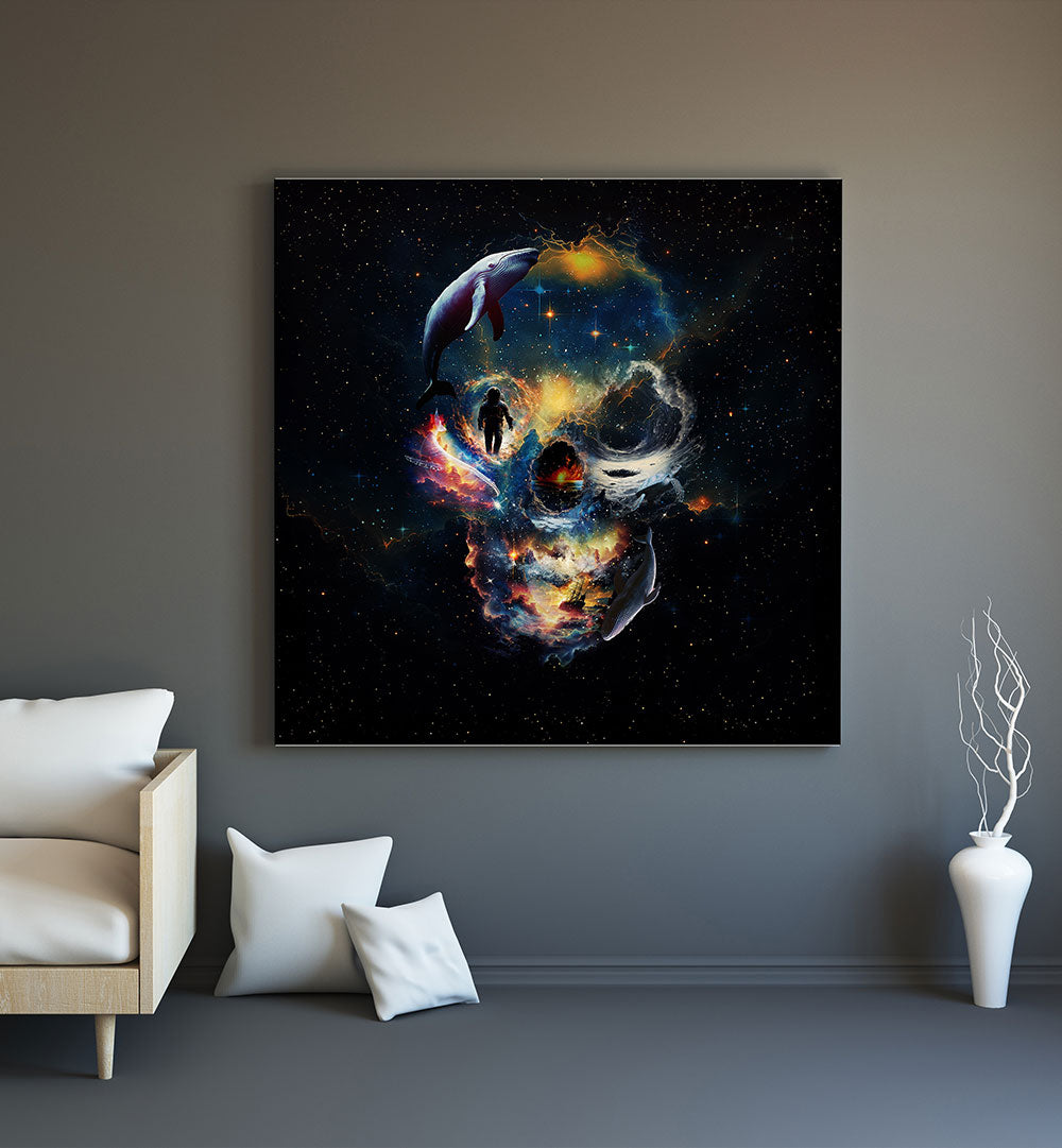 PORTAL SKULL , SURREAL ART PRINTS