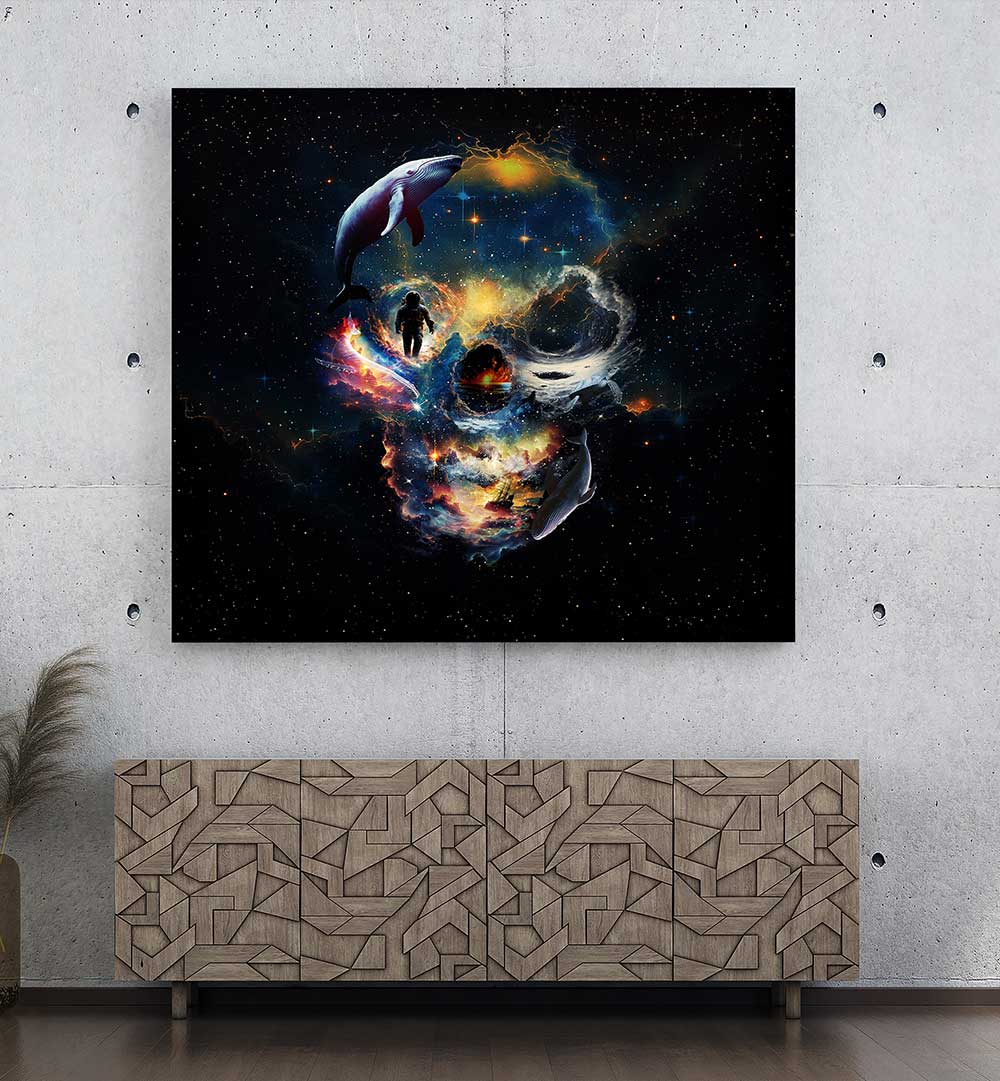 PORTAL SKULL , SURREAL ART PRINTS