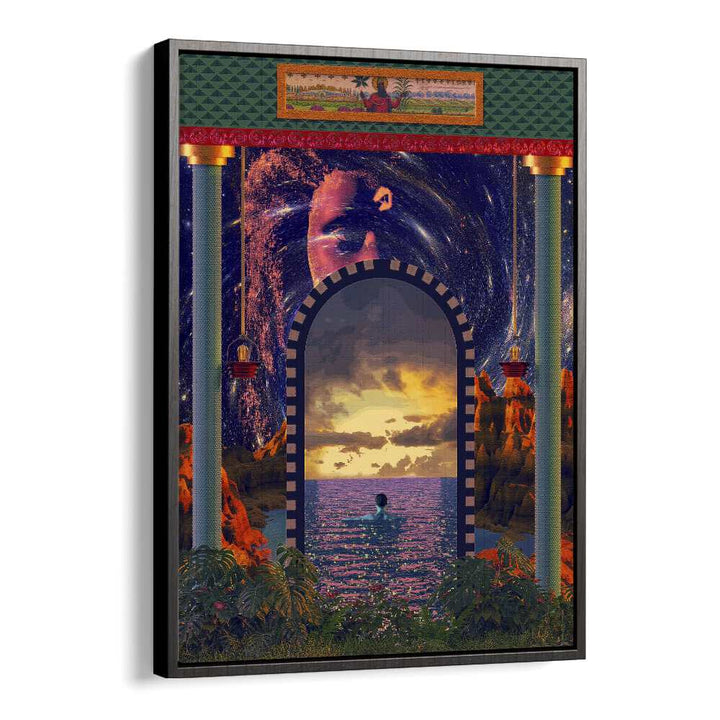 Portal To An Ocean II By Cosmo Zach Surreal Art Prints Surrealism in Black Floater Frame