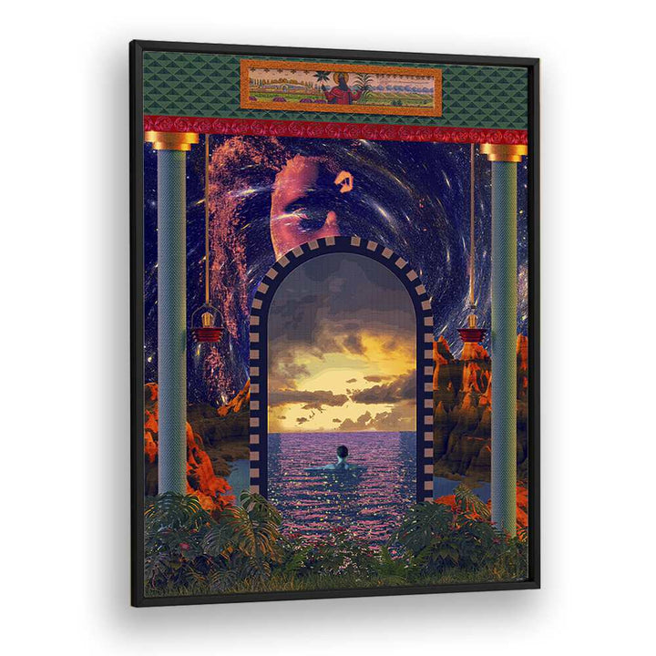 Portal To An Ocean II By Cosmo Zach Surreal Art Prints Surrealism in Black Plain Frame