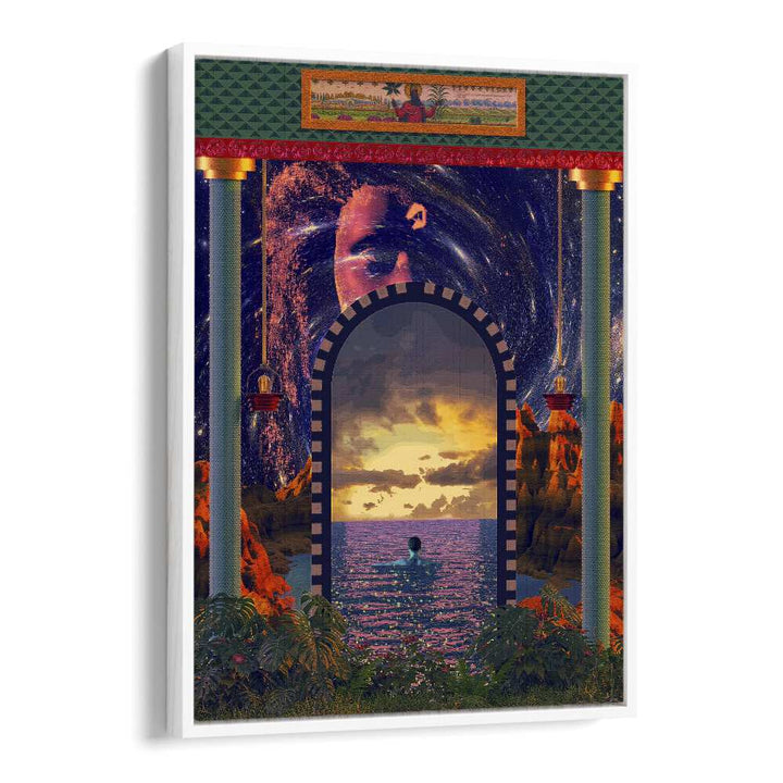 Portal To An Ocean II By Cosmo Zach Surreal Art Prints Surrealism in White Floater Frame