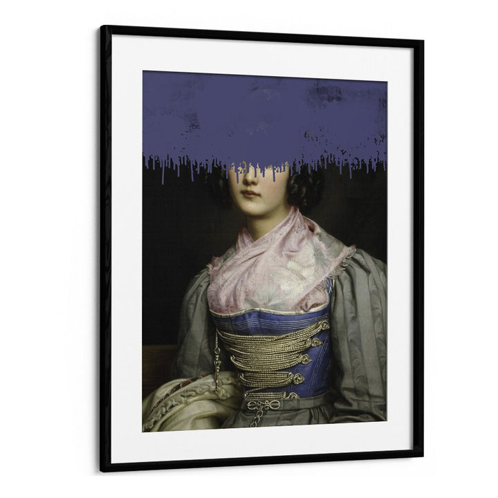 Elegant PORTRAIT OF VINTAGE WOMAN, ALTERED ART PRINTS by The Art Concept, showcasing timeless beauty in a stylish frame.
