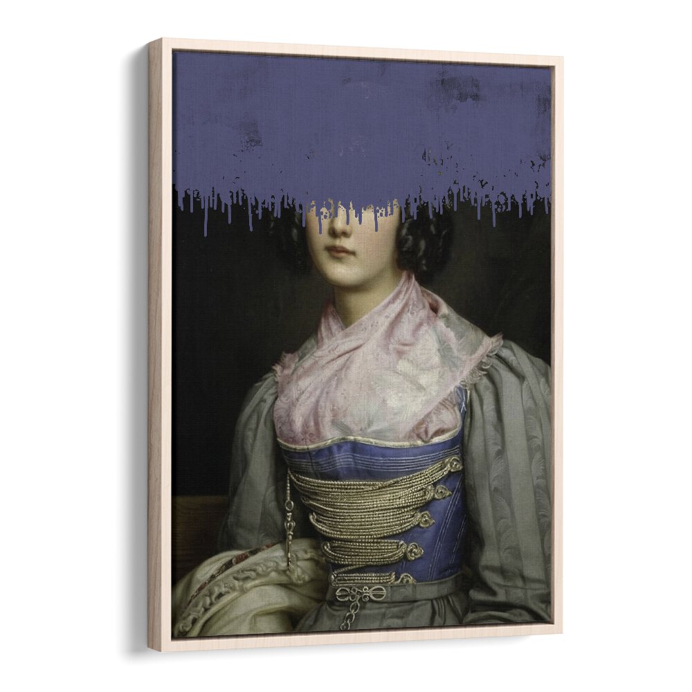 Portrait of Vintage Woman, Altered Art Prints by The Art Concept, showcasing timeless elegance in a unique collage.