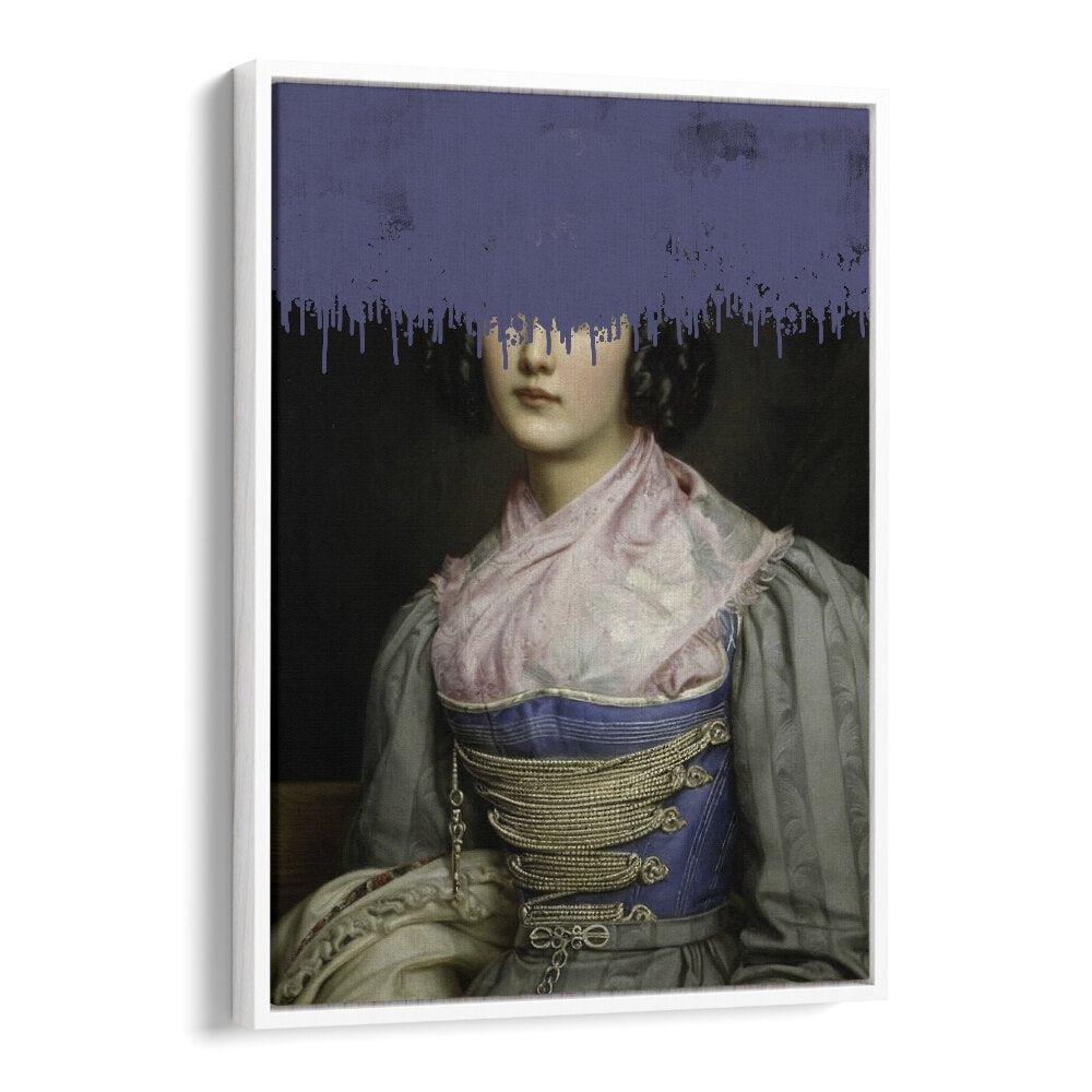Elegant PORTRAIT OF VINTAGE WOMAN, ALTERED ART PRINTS by The Art Concept, showcasing timeless beauty and artistic flair.