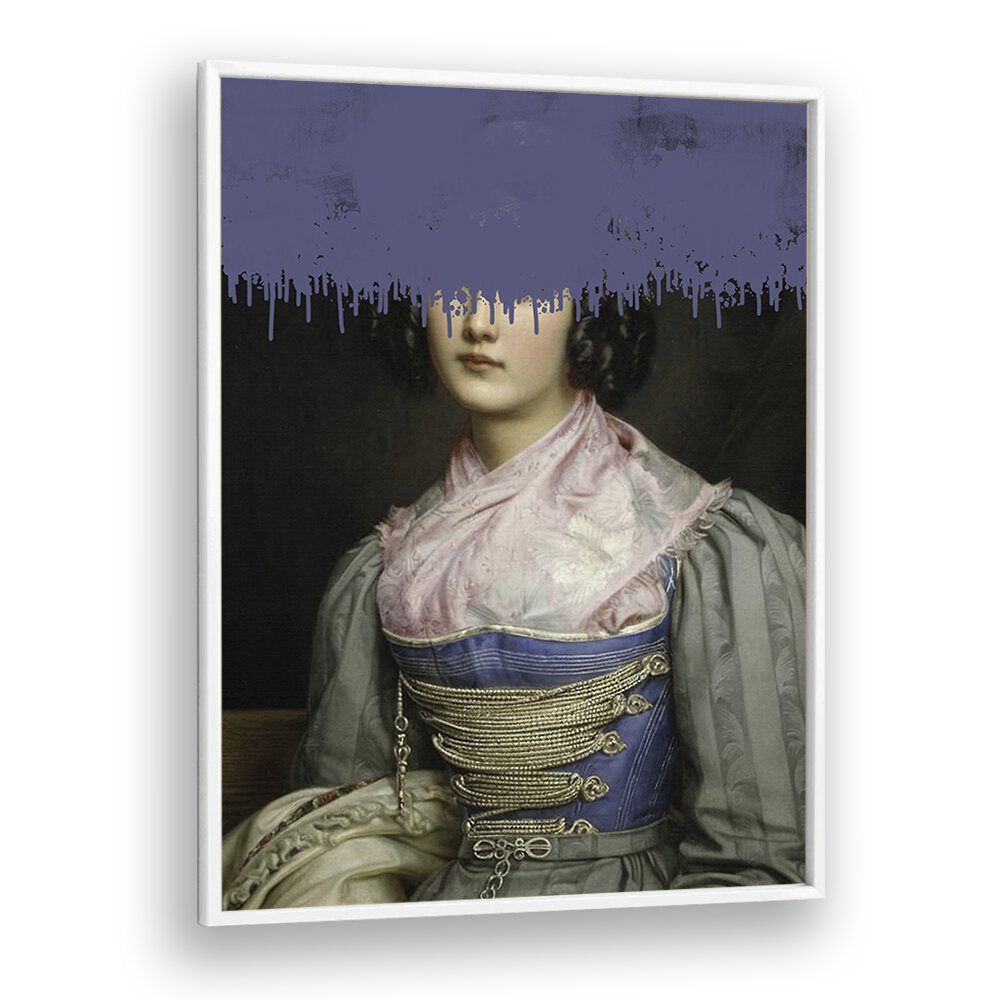 Elegant PORTRAIT OF VINTAGE WOMAN, ALTERED ART PRINTS by The Art Concept, showcasing timeless beauty and artistic flair.