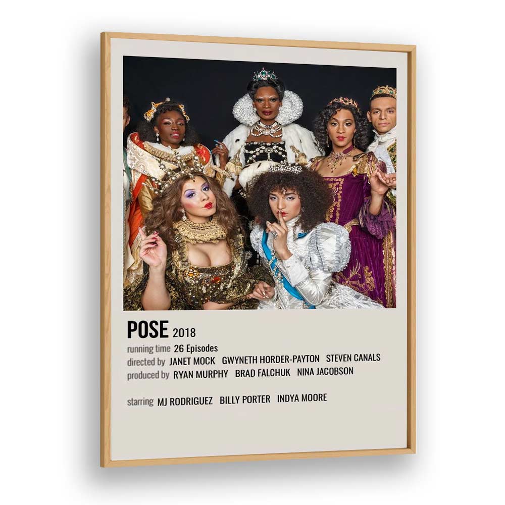 Pose 2018 Movie Posters in Oak Wood Plain Frame