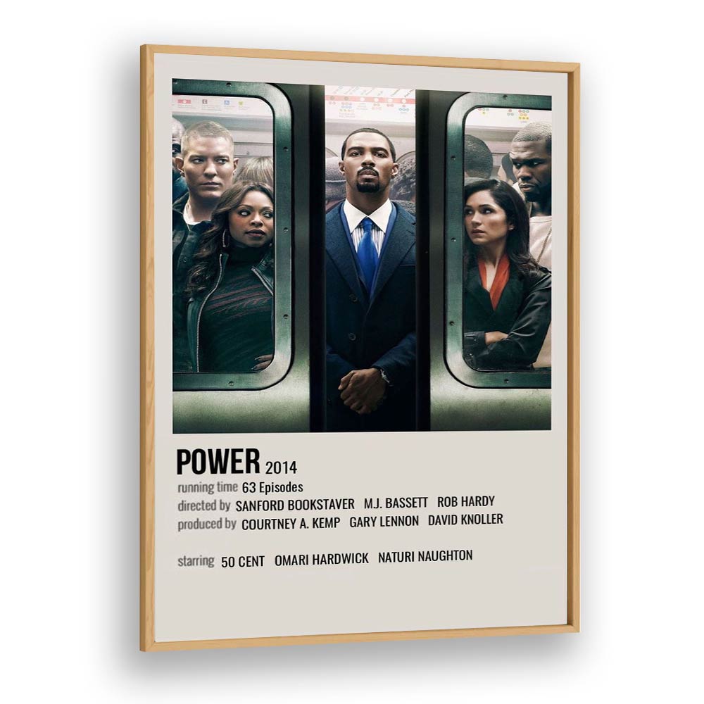 Power 2014 Movie Posters in Oak Wood Plain Frame