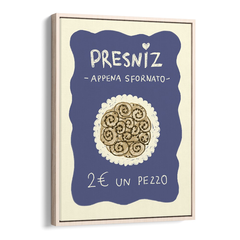 Presniz Up by Studio Dolci Kitchen Posters in Oak Wood Floater Frame