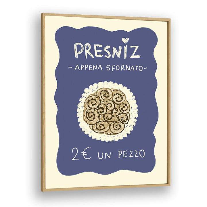 Presniz Up by Studio Dolci Kitchen Posters in Oak Wood Plain Frame