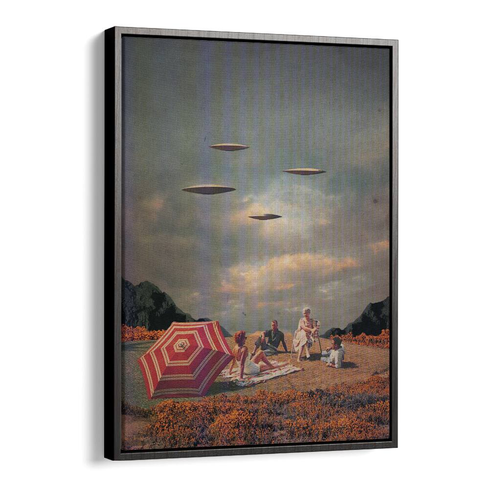 Pretend They Never Came By Frank Moth Surreal Art Prints Surrealism in Black Floater Frame