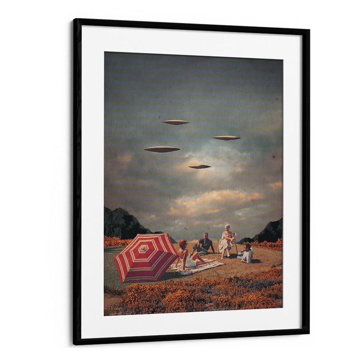 Pretend They Never Came By Frank Moth Surreal Art Prints Surrealism in Black Frame With Mount