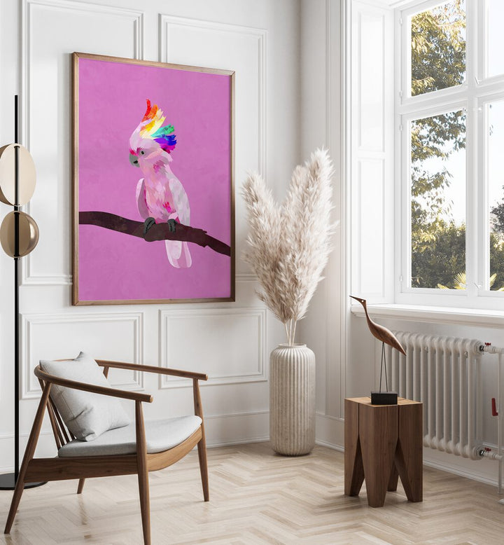 Pride Galah By Sarah Manovski Wildlife Art Print placed on wall