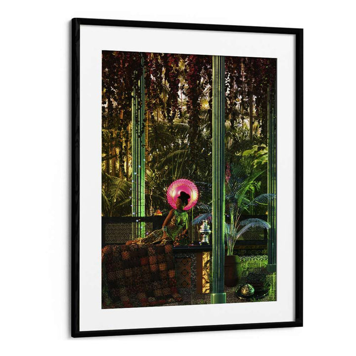 Princess In A Forest By Cosmo Zach Surreal Art Prints Surrealism in Black Frame With Mount