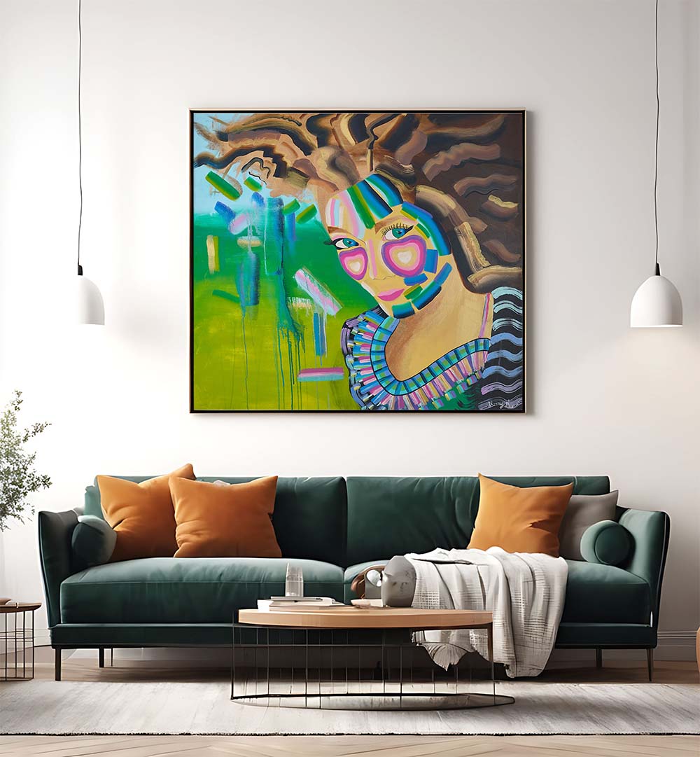 Stunning PRINCESS, PORTRAITS artwork featuring vibrant colors and abstract emotional expressions for your space.