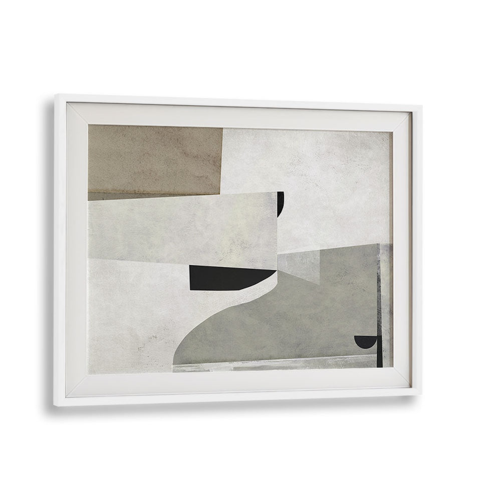 Priory By Dan Hobday Abstract Art Abstract Paintings in White Frame With Mount