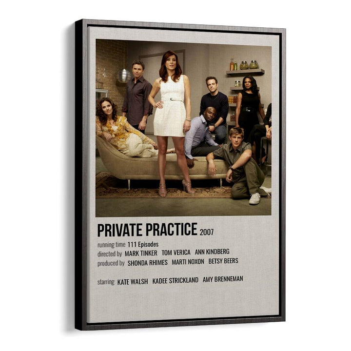 Private Practice 2007 Movie Posters in Black Floater Frame