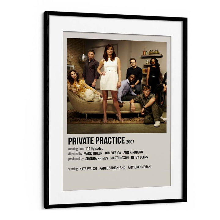 Private Practice 2007 Movie Posters in Black Frame With Mount