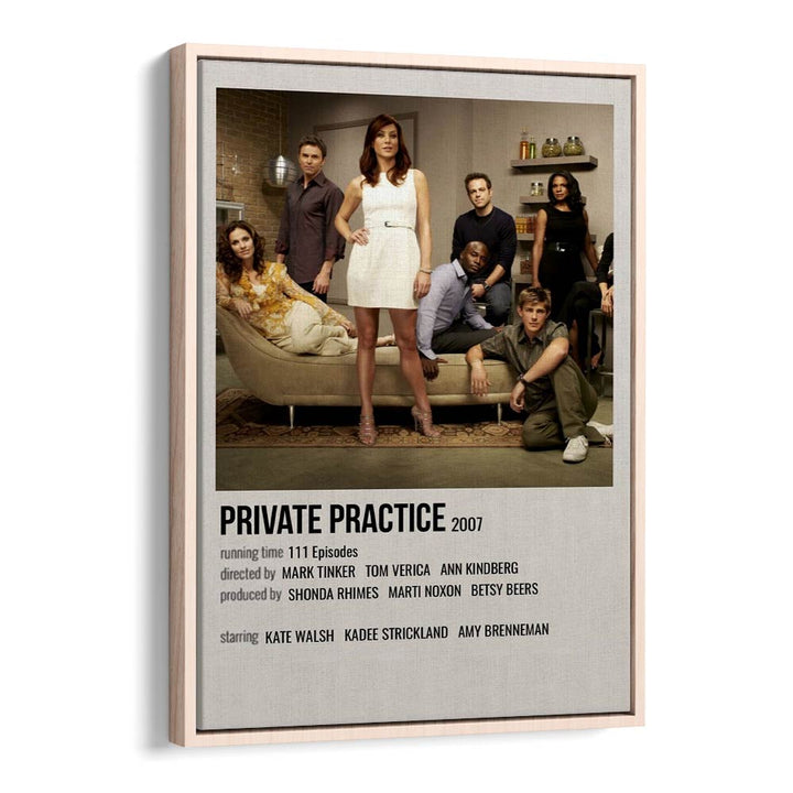 Private Practice 2007 Movie Posters in Oak Wood Floater Frame