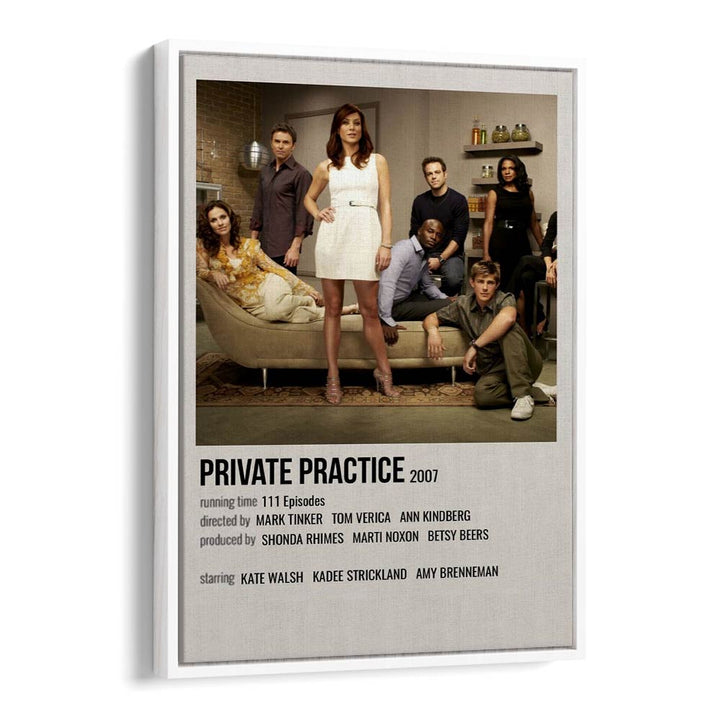 Private Practice 2007 Movie Posters in White Floater Frame