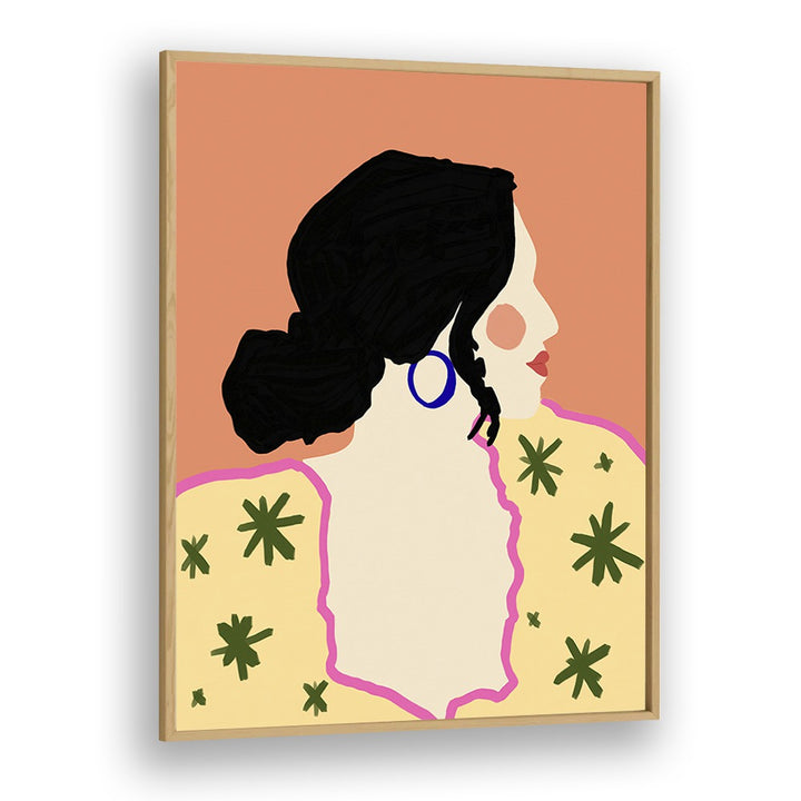 Profile By Uma Gokhale Art Prints in Oak Wood Plain Frame