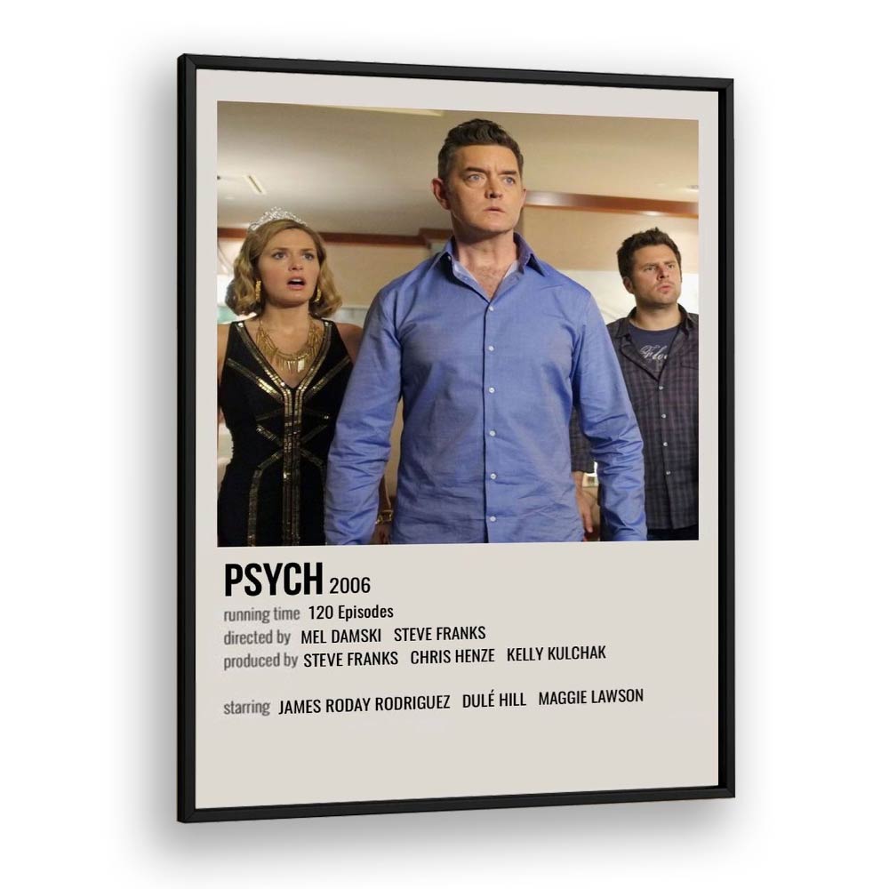 Psych 2006 Movie Posters in Black Plain Frame