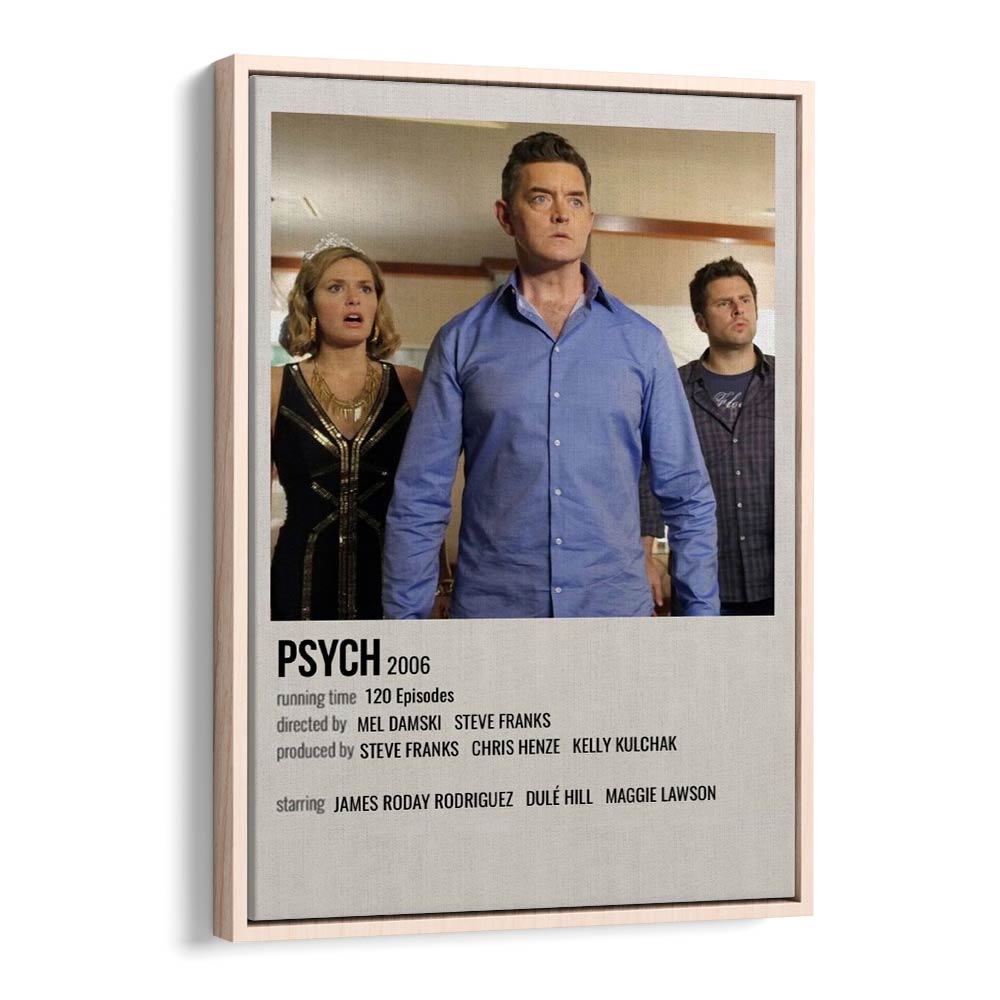 Psych 2006 Movie Posters in Oak Wood Floater Frame