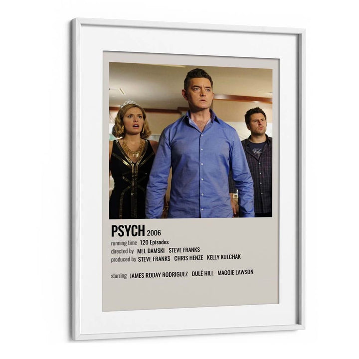 Psych 2006 Movie Posters in White Frame With Mount