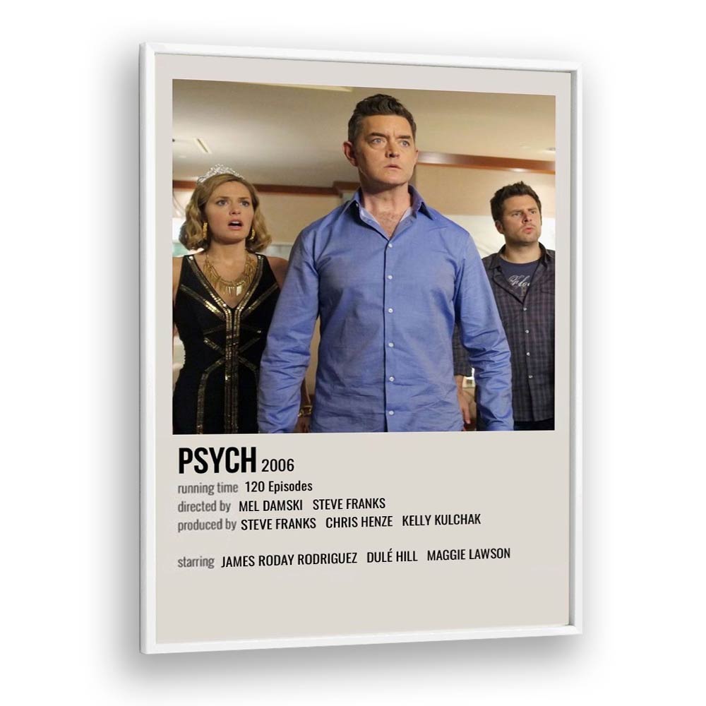 Psych 2006 Movie Posters in White Plain Frame