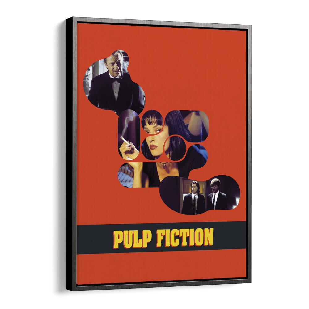 Pulp Fiction by Grishma Korjani Movie Posters in Black Floater FrameWALLART