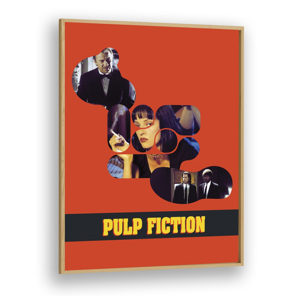 Pulp Fiction by Grishma Korjani Movie Posters in Oak Wood Plain Frame