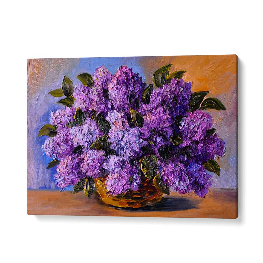 Purple Blooms Vintage European Paintings in Gallery Wrap