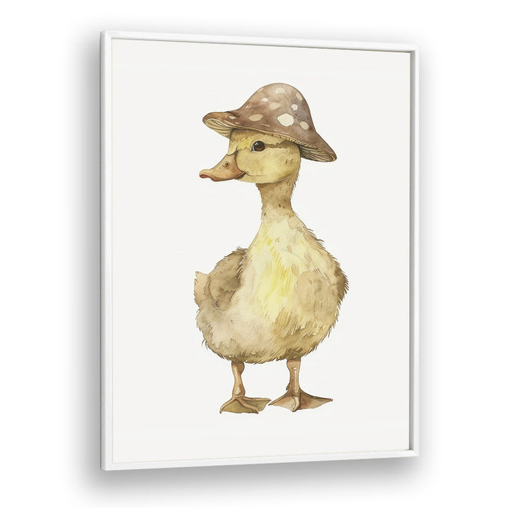 Quacker In A Hat Kids art Artwork in White Plain Frame
