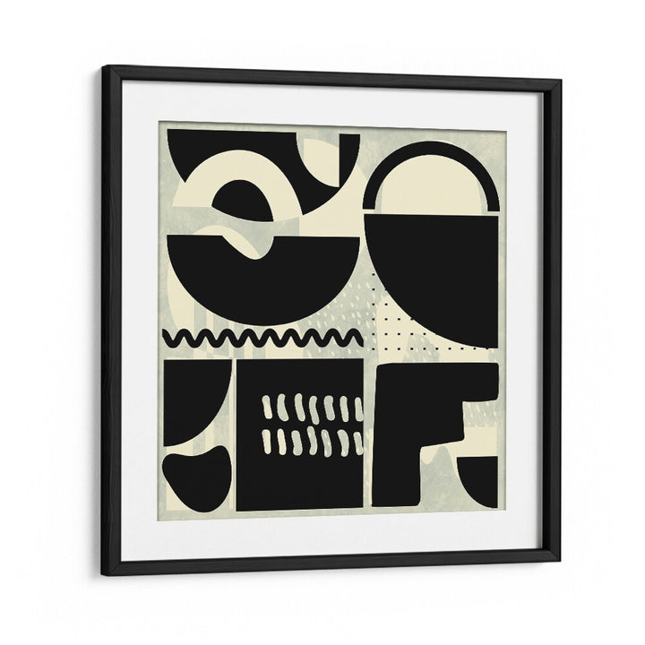 Quadrate SW Kopie II By Ana Rut Bre Abstract Art Abstract Paintings in Black Frame With Mount