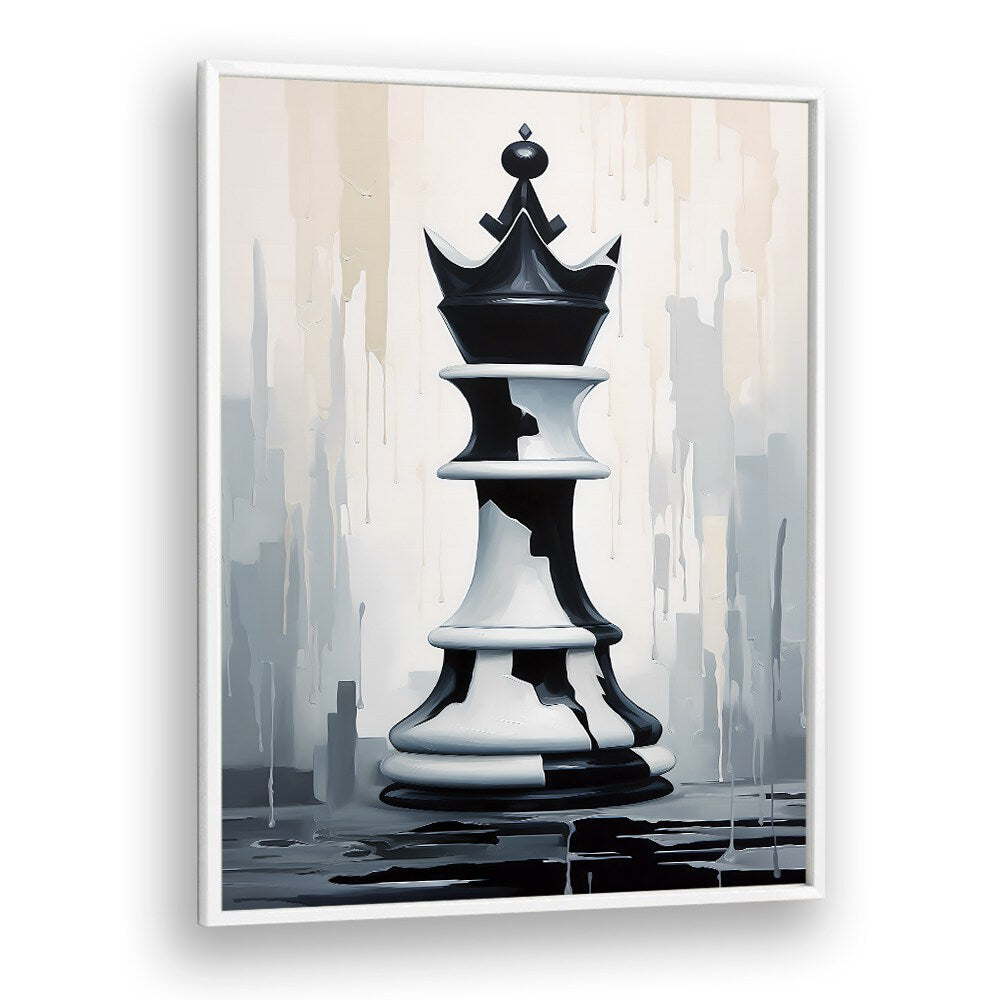 Queen Gaming Posters in White Plain Frame