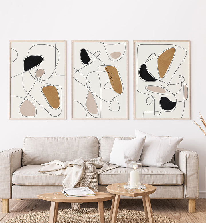 QUIET LUXE SET , SET OF 3 PAINTINGS