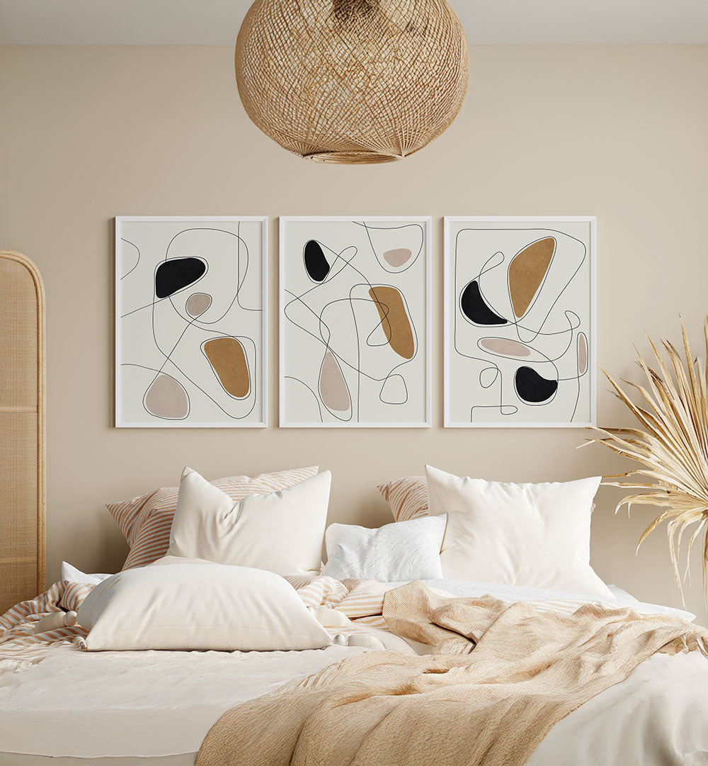 QUIET LUXE SET , SET OF 3 PAINTINGS