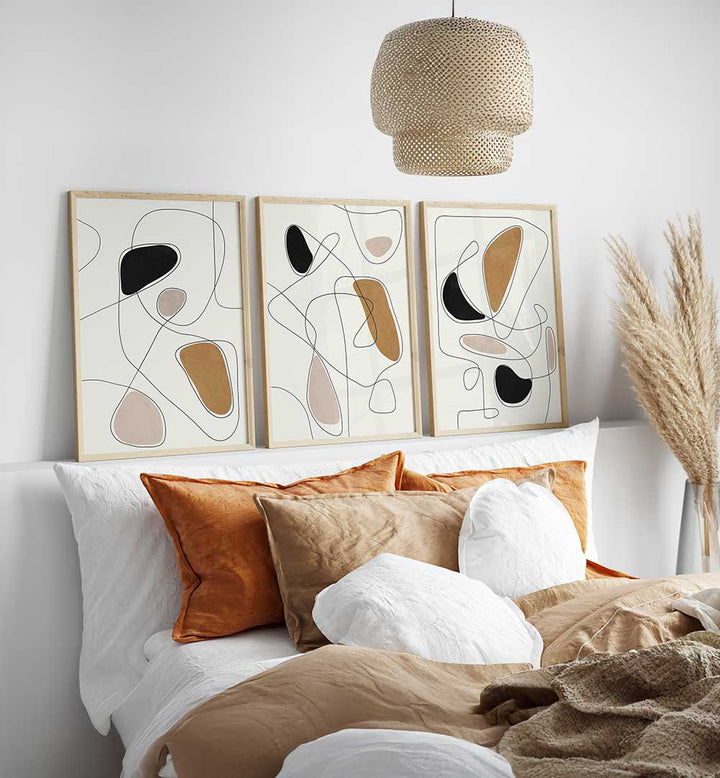 QUIET LUXE SET , SET OF 3 PAINTINGS