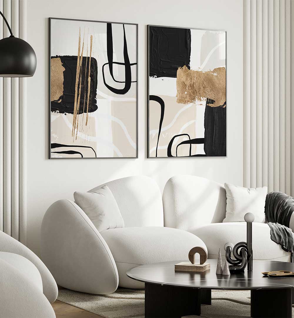 QUIET LUXE SET , SET OF 2 PAINTINGS