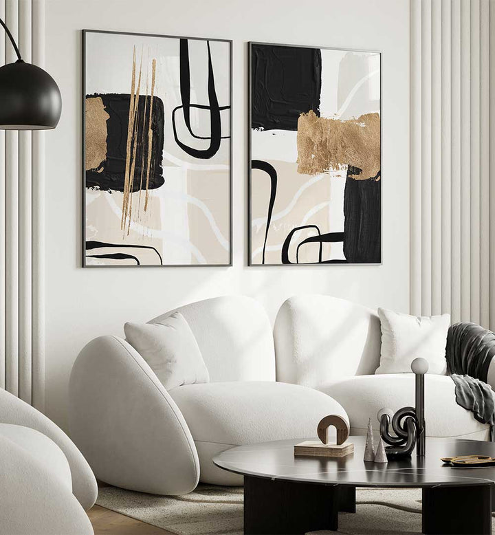 QUIET LUXE SET , SET OF 2 PAINTINGS