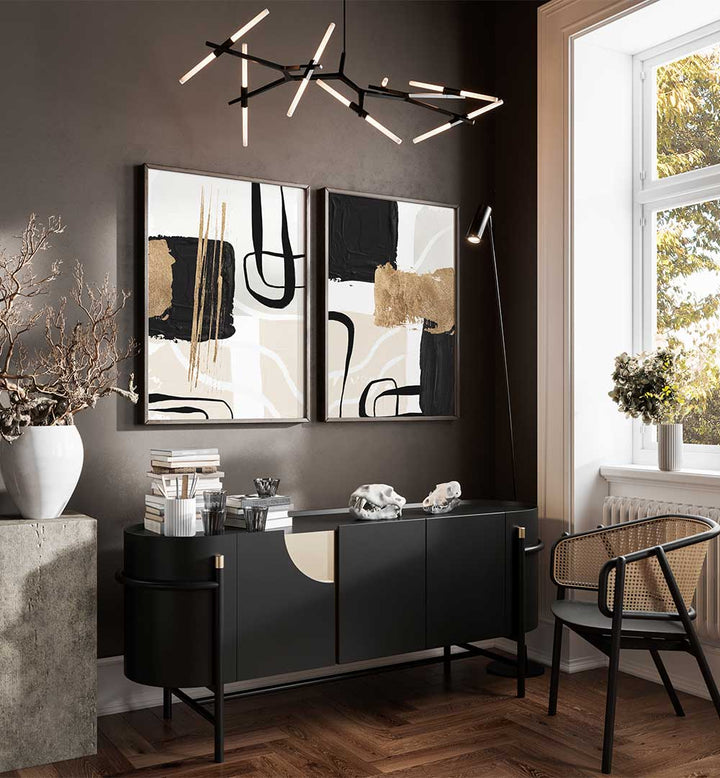 QUIET LUXE SET , SET OF 2 PAINTINGS