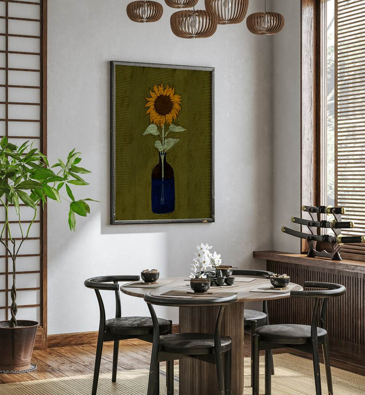 Bright sunflower kitchen poster enhancing modern decor with RADIANT VIEW, KITCHEN POSTERS for a vibrant atmosphere.