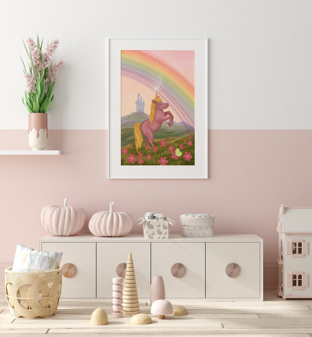 Colorful RAINBOW UNICORN, KIDS ROOM PAINTINGS brighten up any child's space with charm and whimsy. Perfect for decor!
