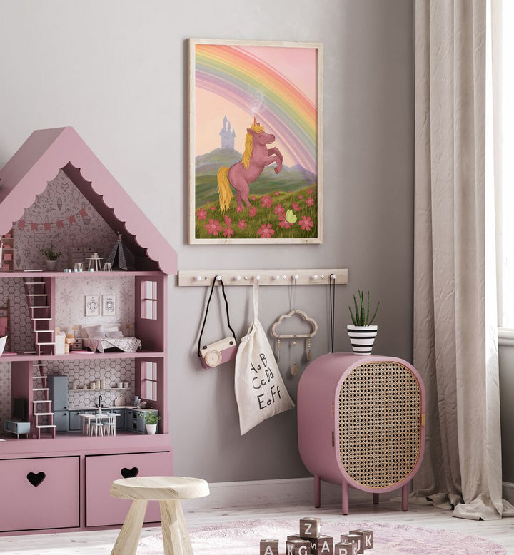 Colorful RAINBOW UNICORN, KIDS ROOM PAINTINGS brighten up a child's space with whimsy and charm. Perfect for any kids' room!